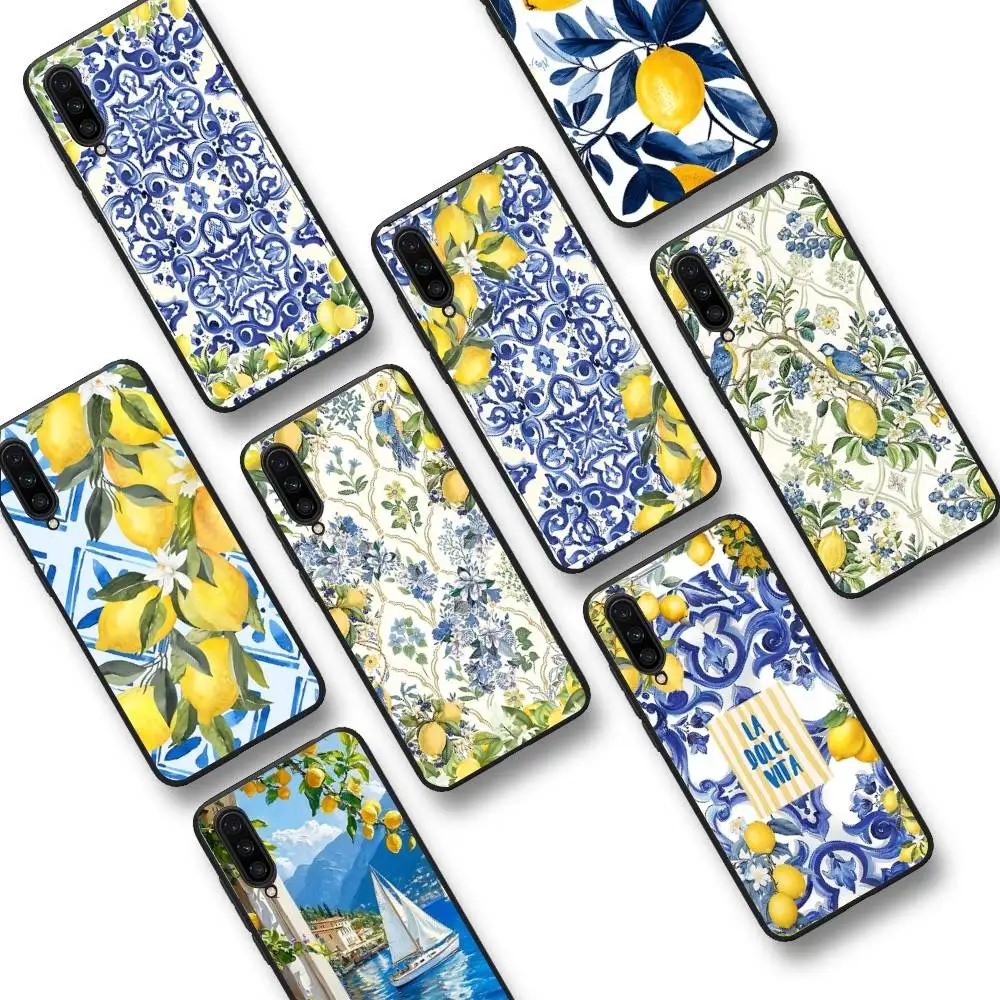 Чехол для телефона Summer Fruit Lemon Flower для Xiaomi Mi 5X 8 9 10 11 12 Lite Pro 10T PocoX3pro PocoM3 Note 10 Pro Lite