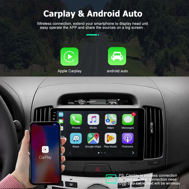 Фото Автомобильный радиоприемник Android с GPS-навигацией, мультимедийный видеоплеер для Hyundai Elantra 2006 2011, стереомагнитофон, экран 4G №4