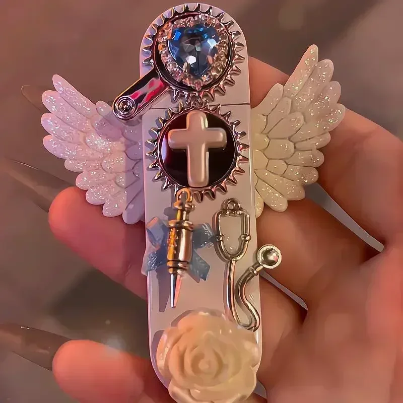 Надувная зажигалка Angelic Mine в стиле Y2K с ветрозащитным механизмом: инновация розового пламени