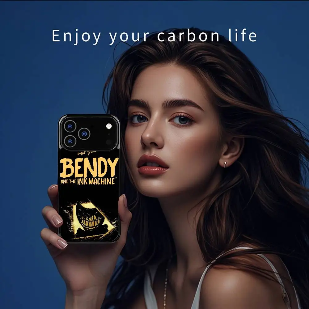 Фото Чехол для телефона Game B-Bendy And The Ink Machine для iPhone 17, 16, 15, 14, 13, 12, 11 Pro Xs Max Mini Plus Celulares Hard Funda №4