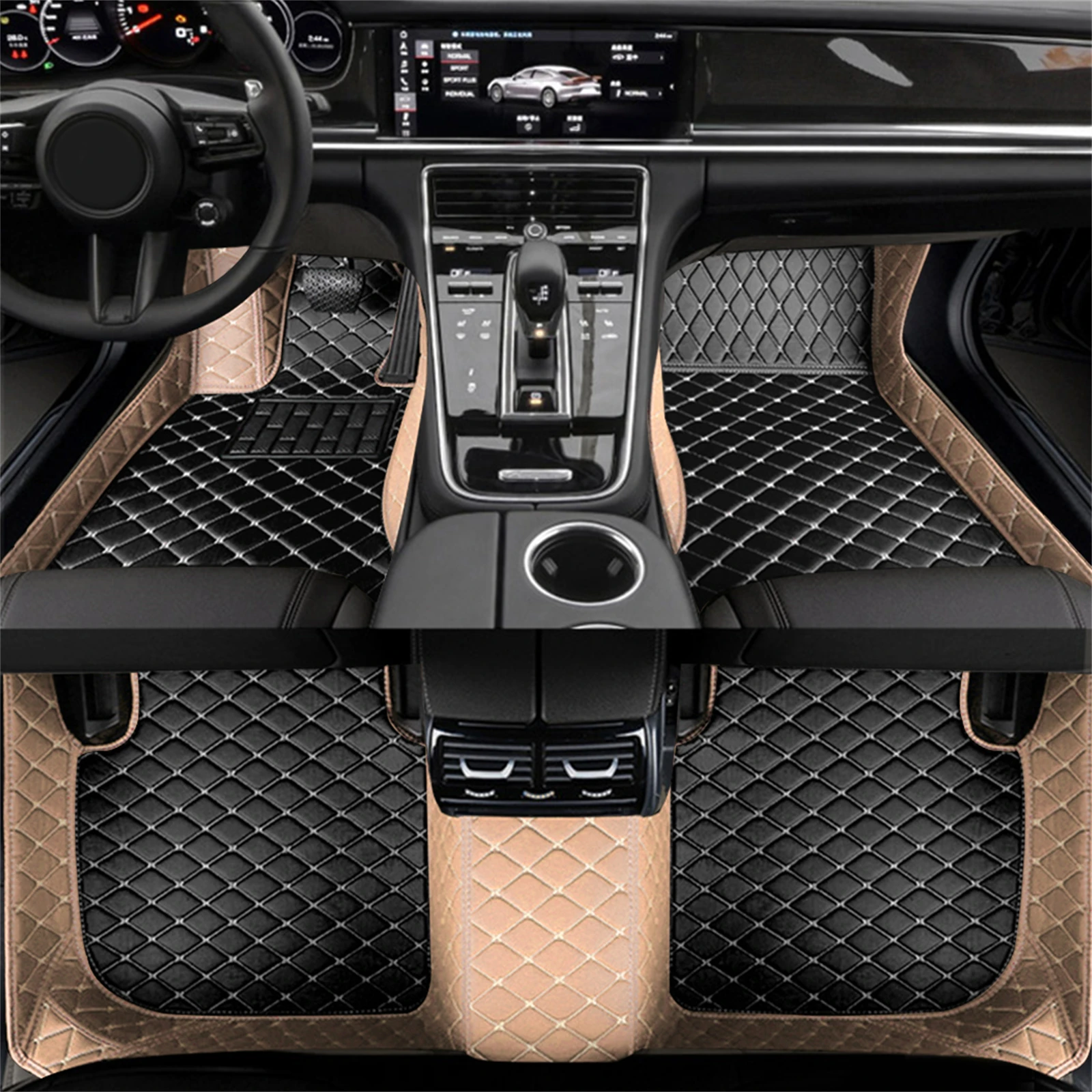 Фото Автомобильный напольный коврик для Mercedes Benz ML Class W166 2012-2016 W164 G Class W463 GLK, интерьерные аксессуары из искусственной кожи №4