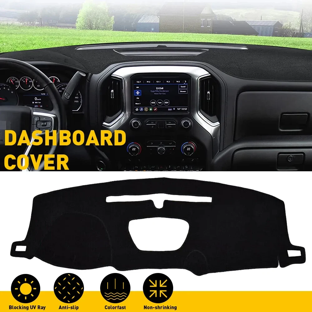 1 шт. коврик для приборной панели для Chevrolet Silverado/Gmc Sierra 1500 2500hd 3500hd 2019-2021 годов, автомобильные аксессуары с левым рулем