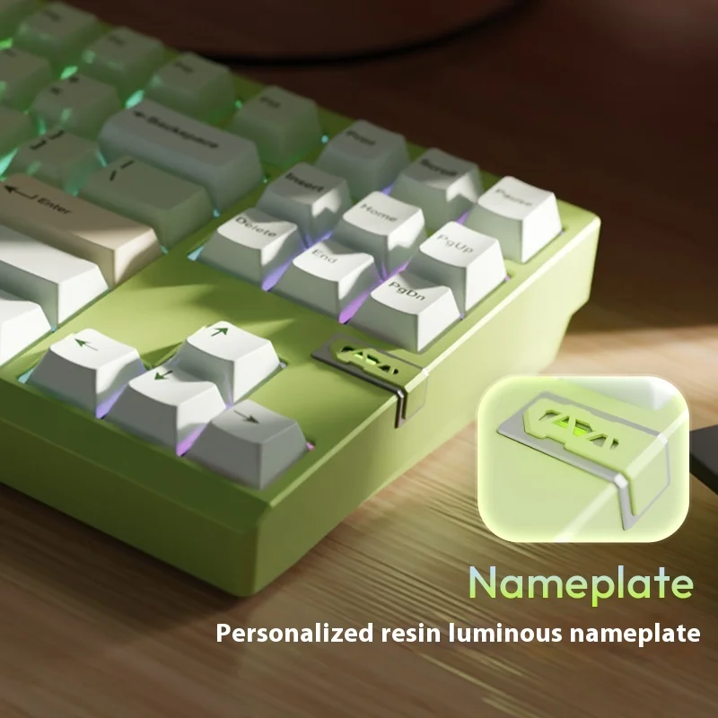NDNH NDTKL алюминиевая клавиатура, трехрежимная RGB, прокладка с горячей заменой, структура с ЧПУ, индивидуальная игровая механическая клавиатура, аксессуар для ПК, геймера (art.: 3920cc00fff4c) - 3920cc00fff4c