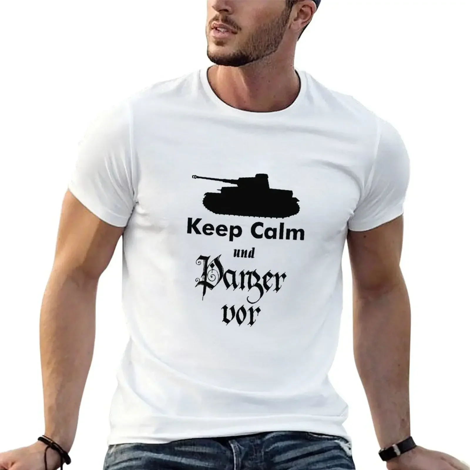 Panzer vor T-Shirt anime stuff customizeds anime plain men workout shirt