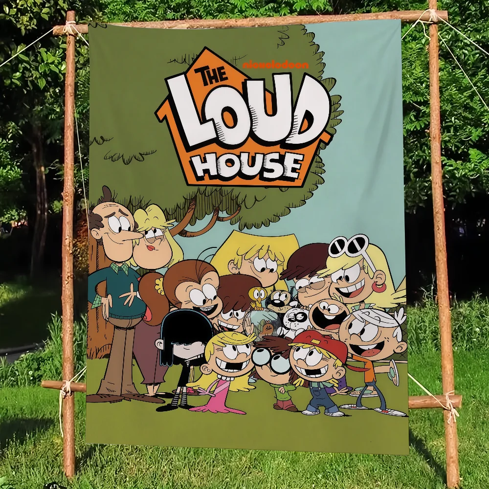 Мультяшная анимация L-Громкий флаг H-House для гостиной, домашний декор в общежитии, художественный домашний декор для вечеринки, пикника, баннер (art.: 3920d2292eff8) - 3920d2292eff8