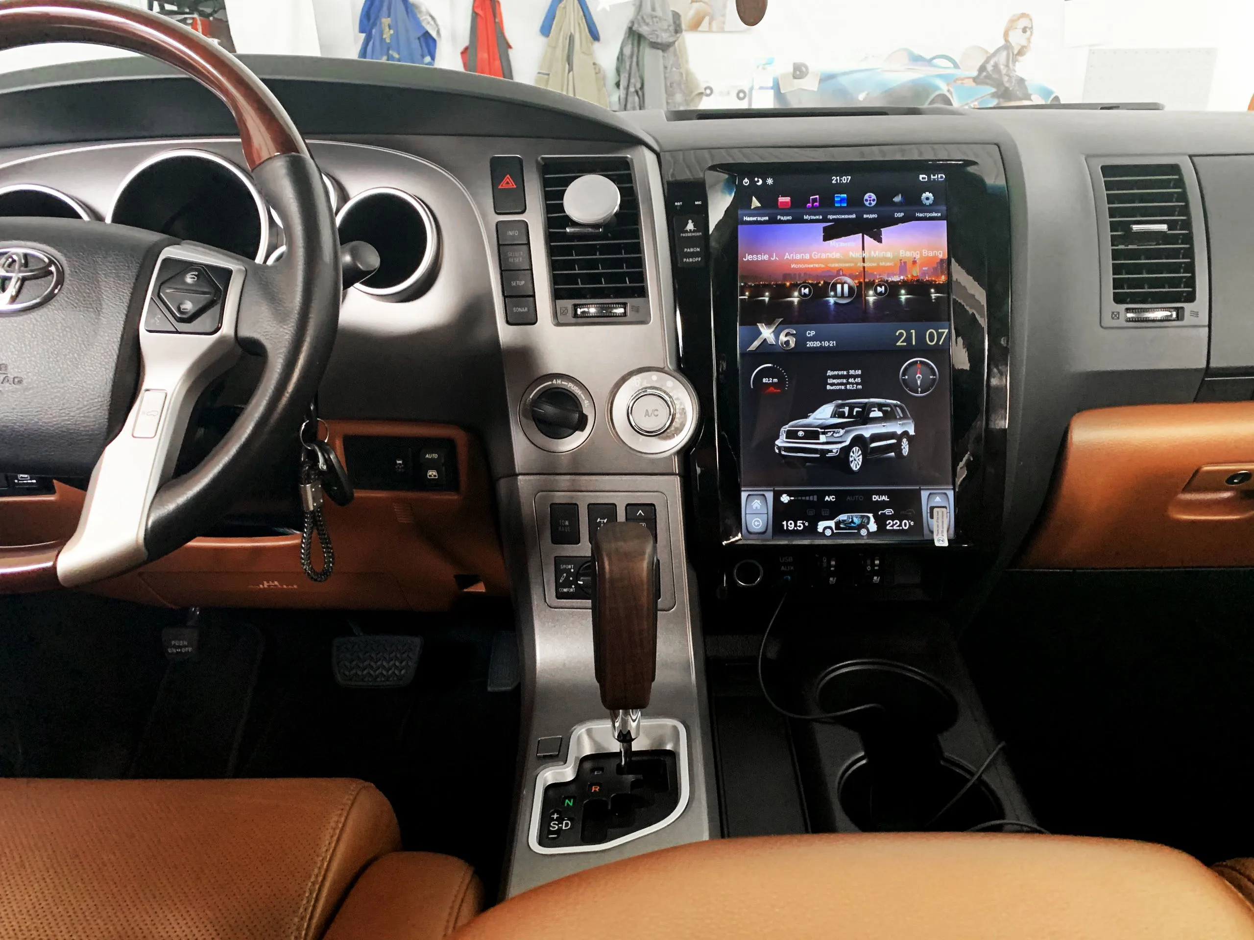 Фото Восьмиядерный процессор Qualcomm Tesla для Toyota Tundra Sequoia 2007-2011, автомобильное радио, мультимедийный плеер Android 11, автомобильный GPS-навигатор Carplay, гол... №4