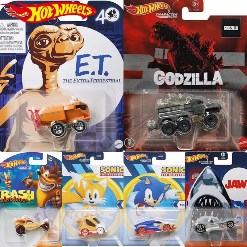 Mattel Hot Wheels Collect Toys Автомобили для детей Классический персонаж Тематическая серия Jawa Godzilla Sonic Spyro Модель автомобиля Коллекция игрушек