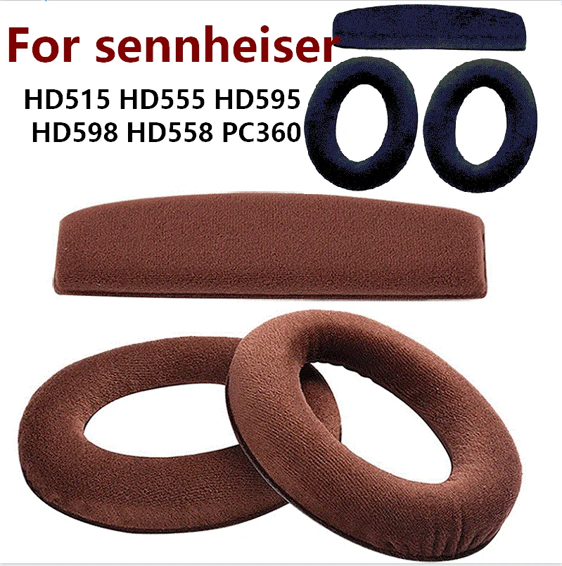 Велюровые амбушюры для наушников Sennheiser HD515 HD555 HD595 HD598 HD558