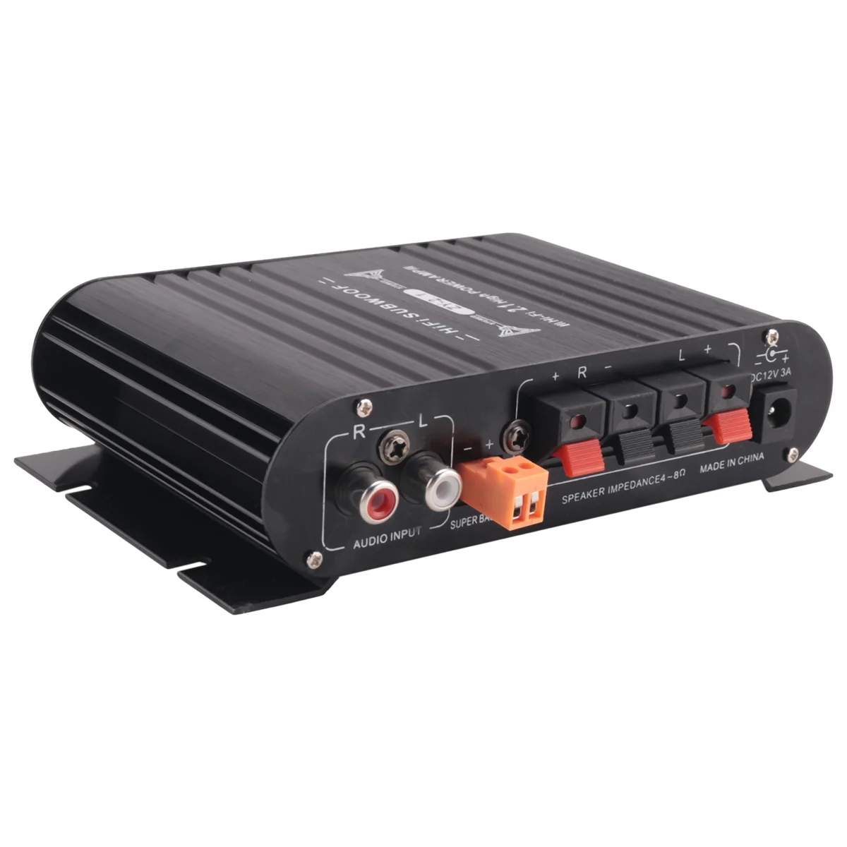 Фото ST-838 усилитель HIFI, 2,1 каналов, автомобильный MP3 мини-усилитель, AUX вход, регулировка высоких и низких басов, усилитель с супер басами 20 Вт x 2 + 40 Вт №3