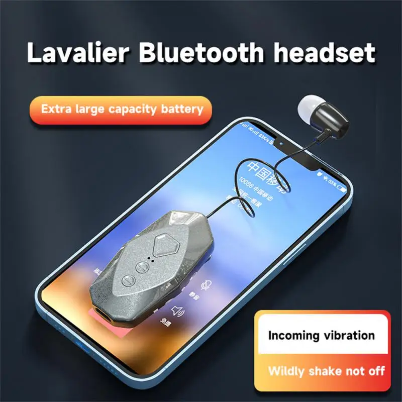 Беспроводные наушники с ушным крючком, гарнитура Bluetooth 5,2, Спортивная петличная беспроводная гарнитура с зажимом, наушники-вкладыши для водителя