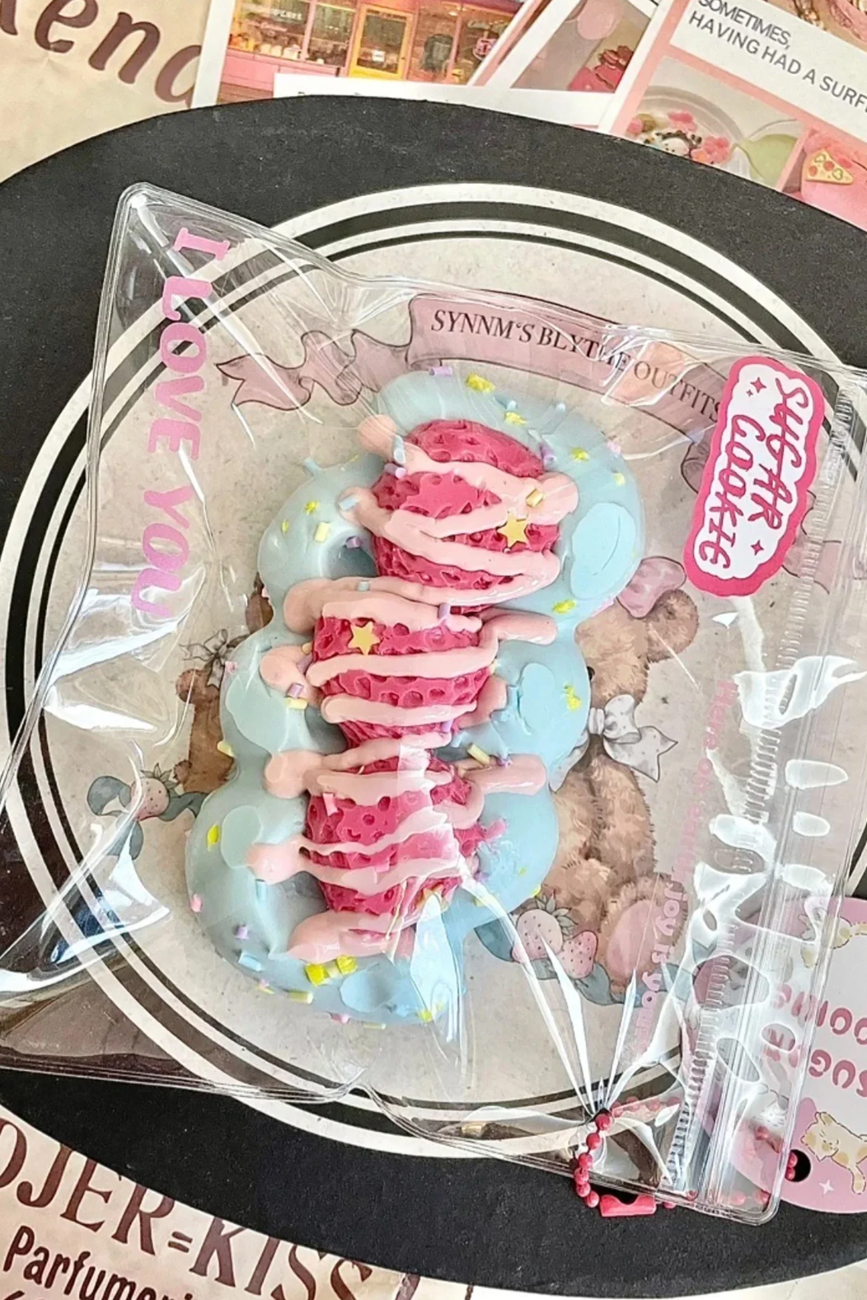 Мягкая силиконовая Клубничная палочка с кремом, игрушка-антистресс