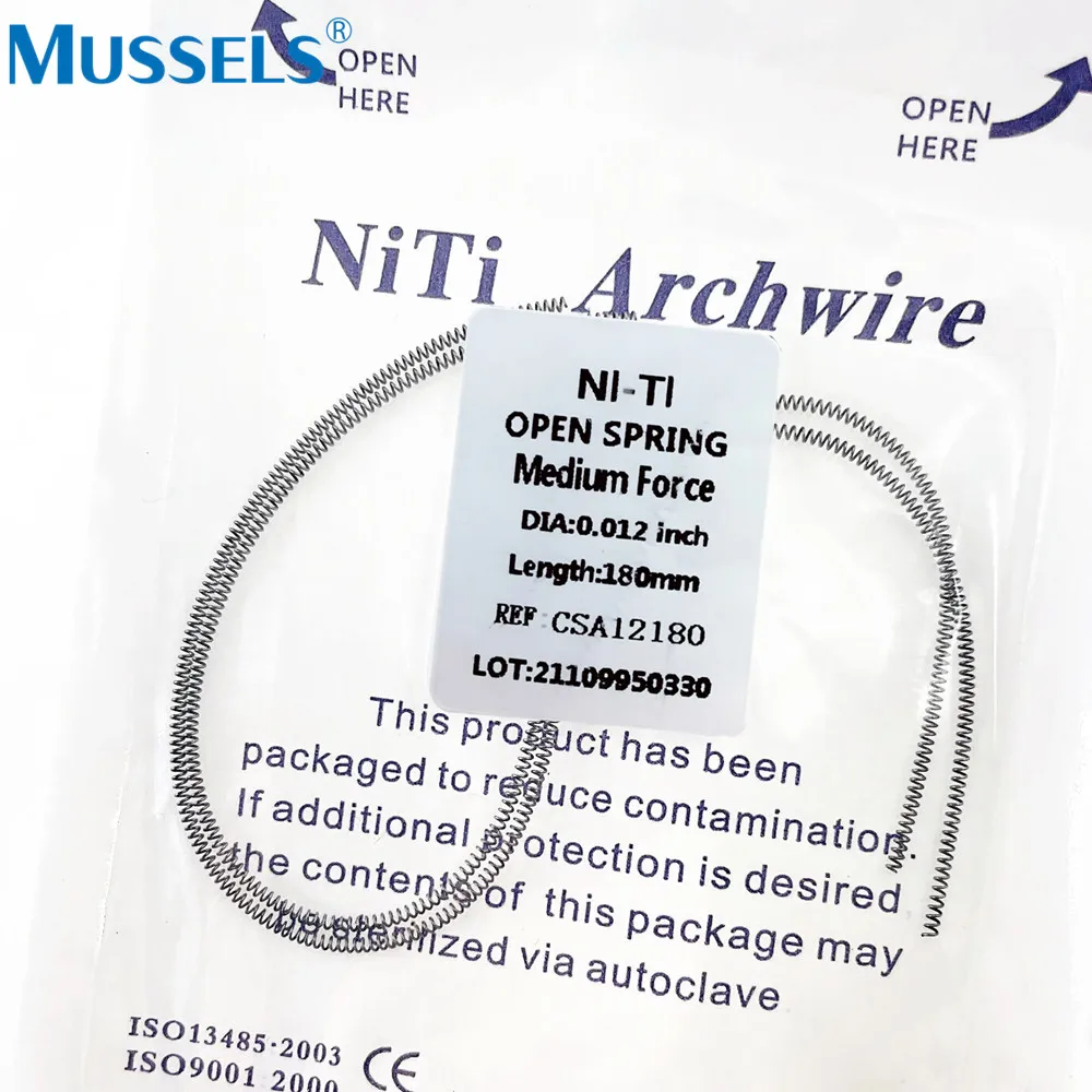 Стоматологические пружины NiTi с открытой спиралью, Ортодонтические Открытые и закрытые дистализованные пружины, эластичные архилы, стоматология 0,0080,0100,0120,014 (art.: 3920c4bc3873c) - 3920c4bc3873c