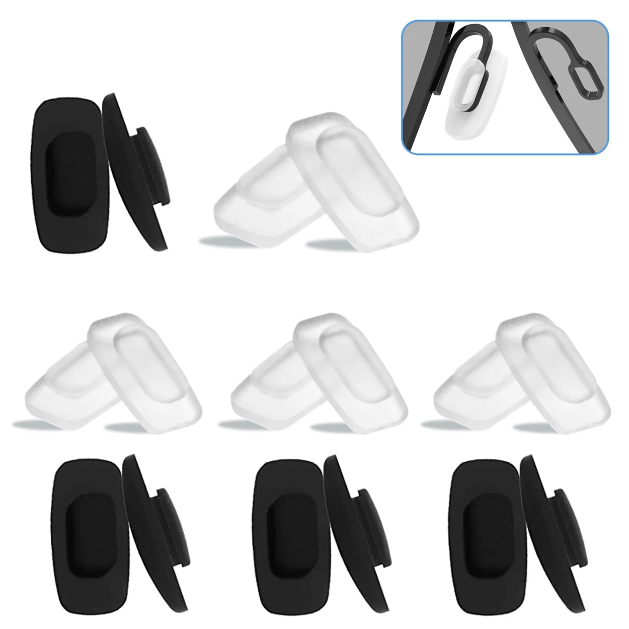 2/3/4/5/6/8 пар, носоупоры для оправы Oakley snap Ti OX5134, прозрачные Сменные носоупоры