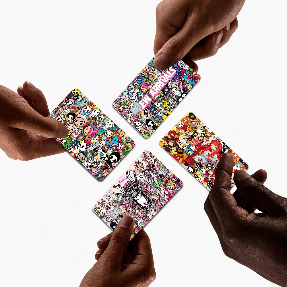 Япония милая игра T-tokidoki аниме наклейка пленка кожаный чехол для маленького большого размера без чипа дебетовая кредитная карта передняя сторона