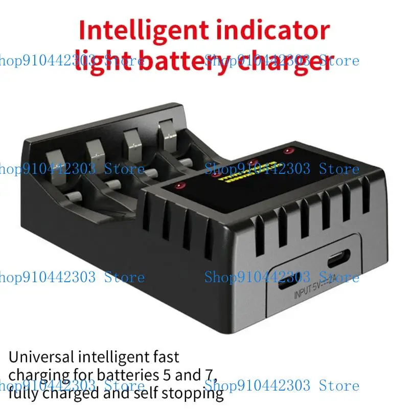 Фото L4MD 4BAY AA 3A Аккумуляторная зарядное устройство USB Станция быстрого зарядки. №3