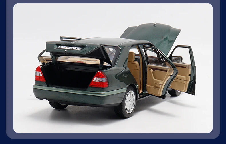 Фото Литой под давлением BriScalemicro, масштаб 1:18, NOREV BENZ C-Class W202 1993, имитация модели автомобиля, Коллекционная игрушка, подарок, сувенир, украшение для дисплея №4