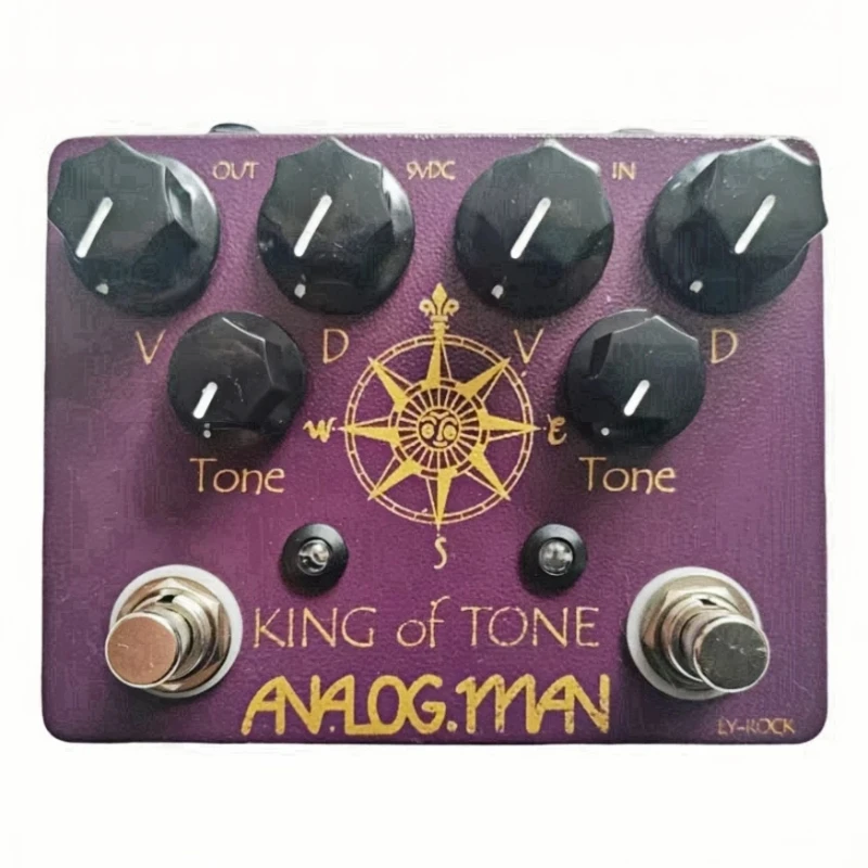 LYR PEDALS Ly Rock, педаль эффектов для гитары OVERDRIVE, King of Tone/king of Clone, классическая, фиолетовая, гитарная педаль True Bypass