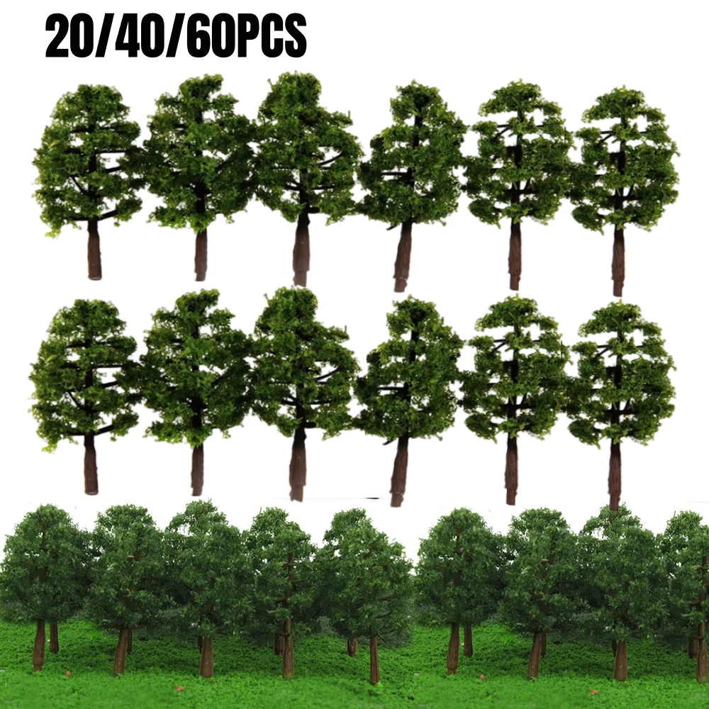 60/40/20 шт., мини-модели деревьев, 8 см