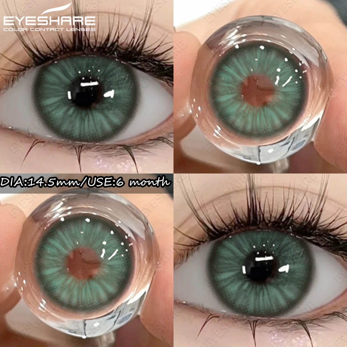 Фото Контактные линзы EYESHARE натурального цвета, модные линзы с голубыми глазами, серые красивые зрачки, высококачественные коричневые контактные линзы для макияжа глаз №5