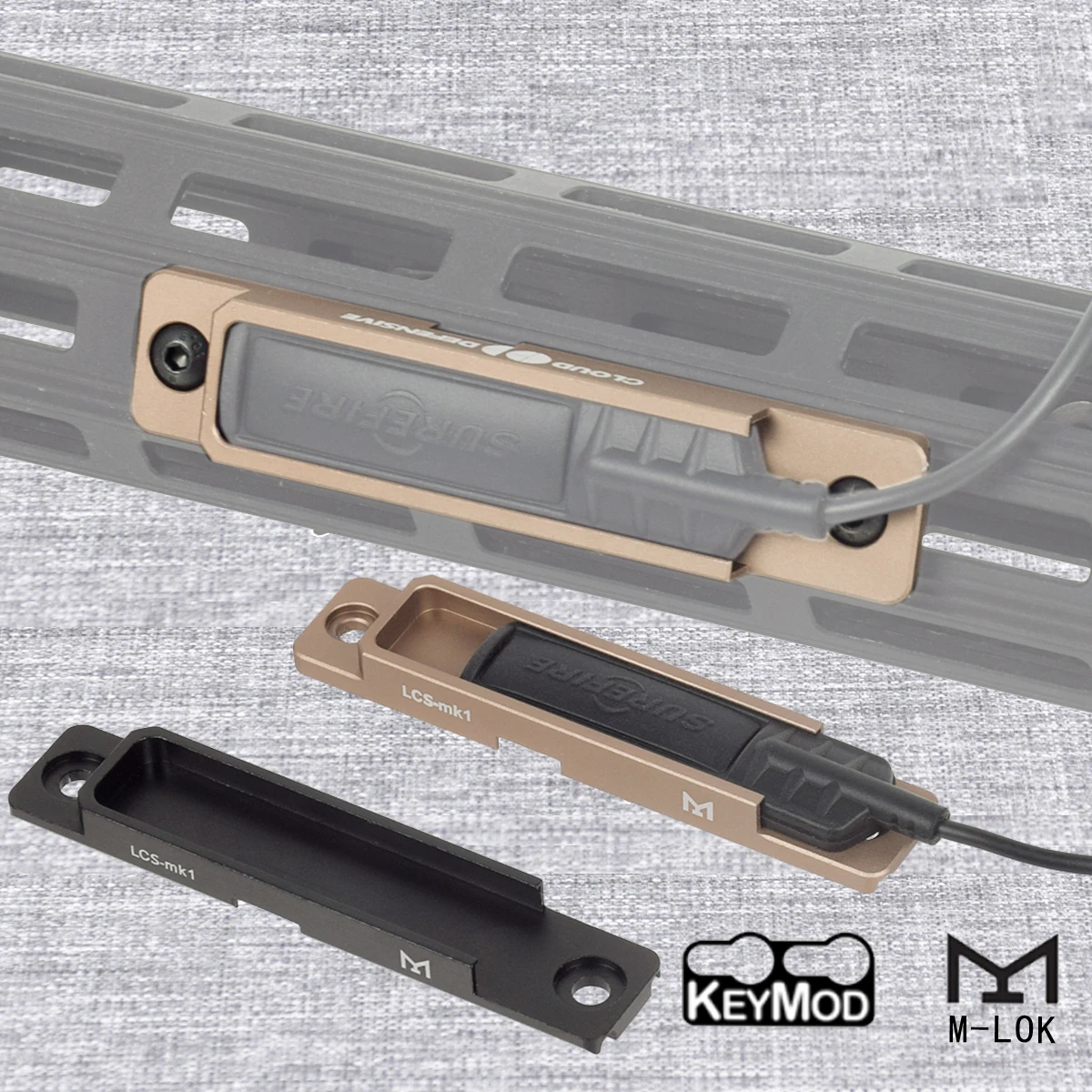 Крепление для переключателя M600 M300, фонарик для разведки, дистанционная лента, нажимная накладка, переключатель Mlok Keymod, 20 мм, пластины для крепления на рейку, аксессуары