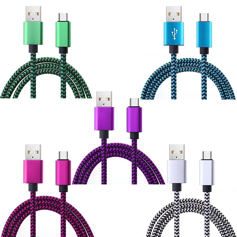 USB Type C к USB-A Кабель для быстрой зарядки Универсальная нейлоновая оплетка USB-кабель для быстрой зарядки данных для Android Samsung Huawei Xiaomi