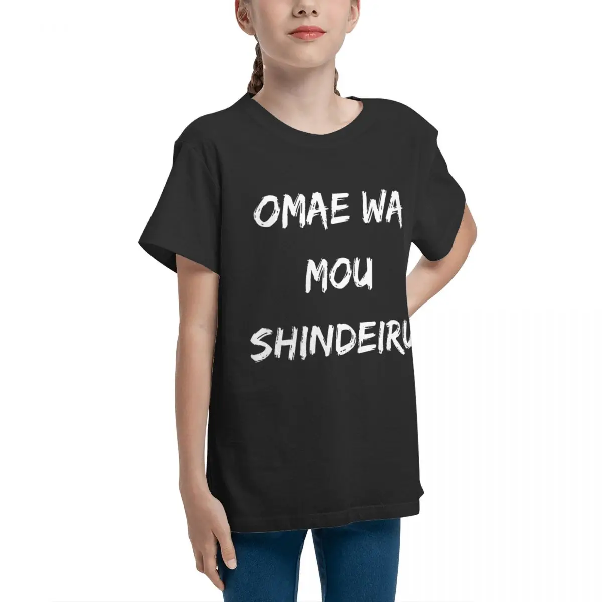 Фото Teeanger Базовая футболка с коротким рукавом Omae Wa Mou shindiru вы уже мертвы современные винтажные футболки забавные Geeky подростки №2