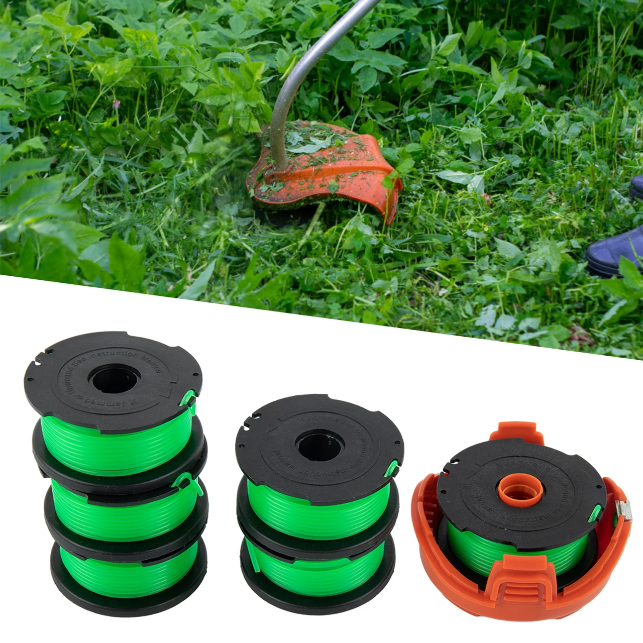 Высокоточная Инженерная катушка триммера + крышка для Black & Decker GL7033 GL8033 GL9035, 6 шт. в упаковке, превосходное качество