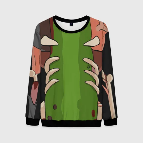 Мужской свитшот 3D+ Pickle Rick
