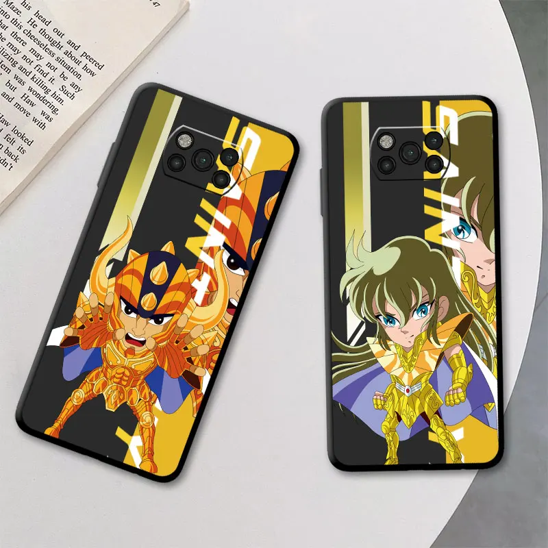 Фото Аниме Чехол Saint Seiya для Xiaomi Mi Poco X3 NFC X4 Pro Mi 11 Lite 11T 12 10T 9T 13 Note 10, мягкая задняя крышка для телефона №3