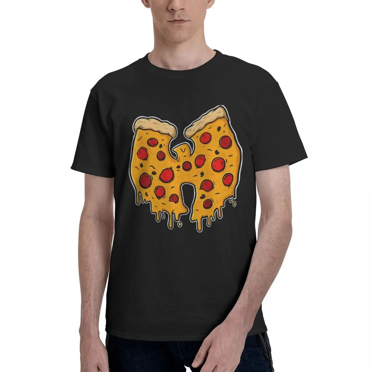 Wu Clan, Tangs Pizza, товары, идея подарка, 100% хлопок, повседневные дышащие удобные мужские футбольные рубашки, 2025 г., забавные подарки