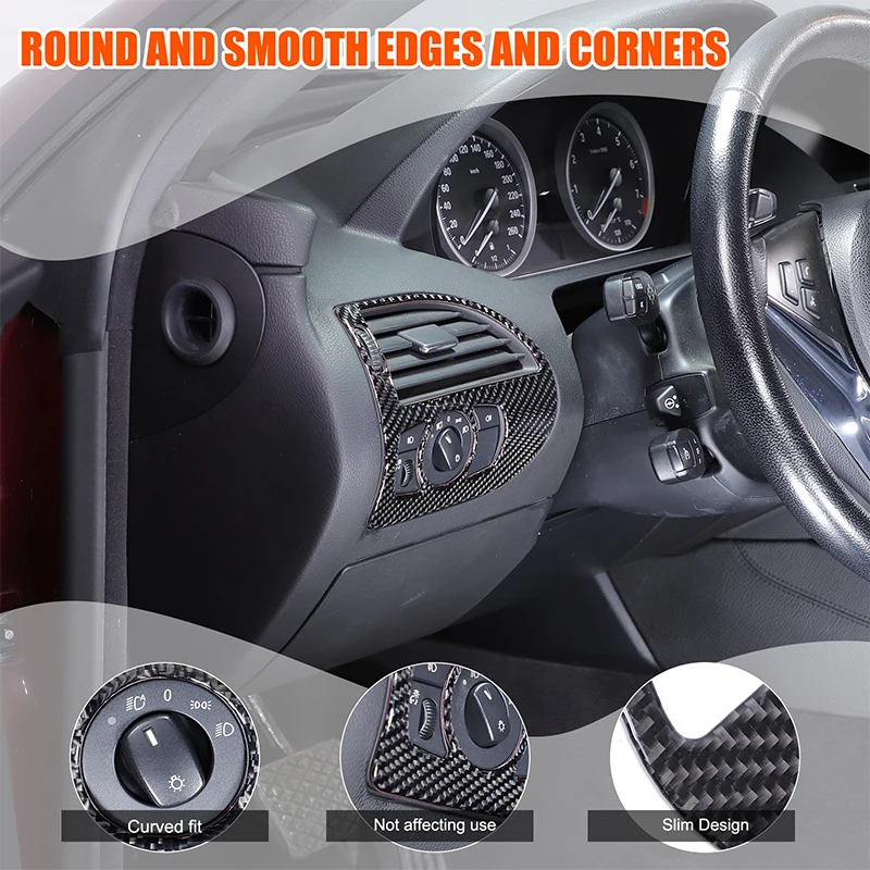 Фото Для BMW 6-й серии E63 E64 2004-2009, мягкое углеродное волокно, внутренняя дверь автомобиля, стекло, подъемный переключатель, панель, накладка, наклейка, аксессуары №5