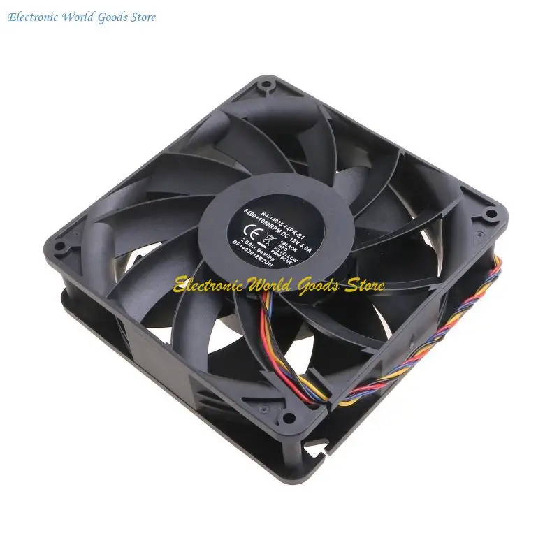 Фото A3PD Cooler Fean R4-14038-64PK-B1 4 PIN 140x140x38mm Server Workstation Accessories Тихий охлаждение вентилятор 12V 43.2W 6000R №3