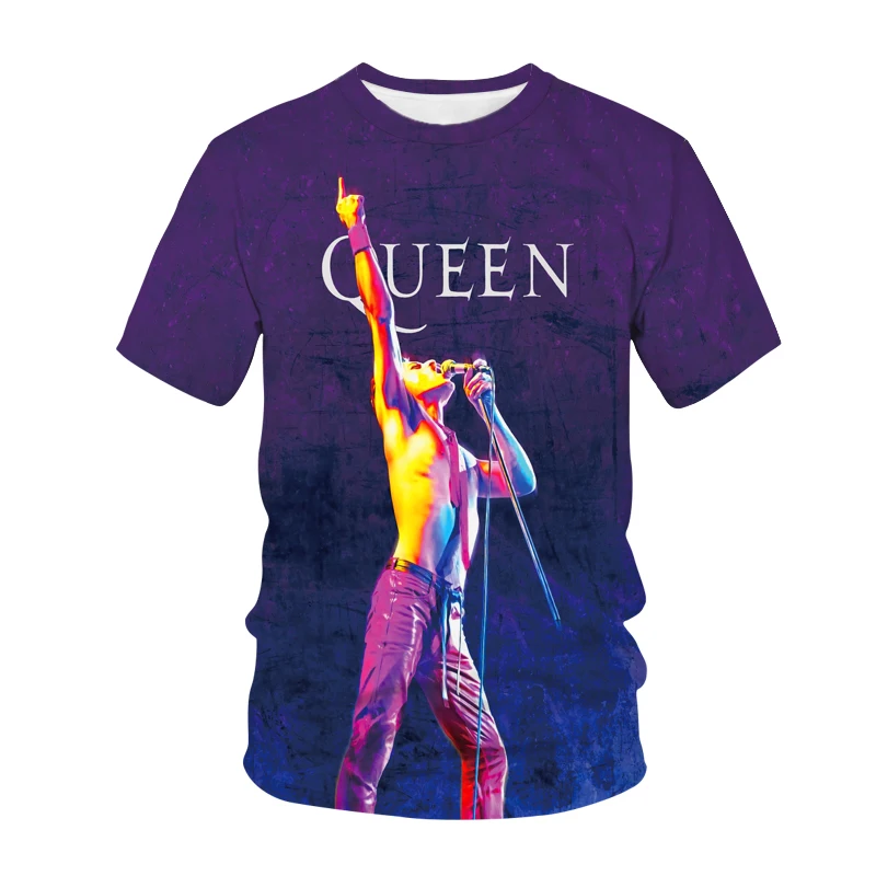 Рубашка Freddie Mercury футболки Queen для мужчин и женщин, с 3D принтом, в стиле рок, готика, ретро, уличная одежда, летняя одежда для мальчиков и девочек (art.: 3920c349f428a) - 3920c349f428a
