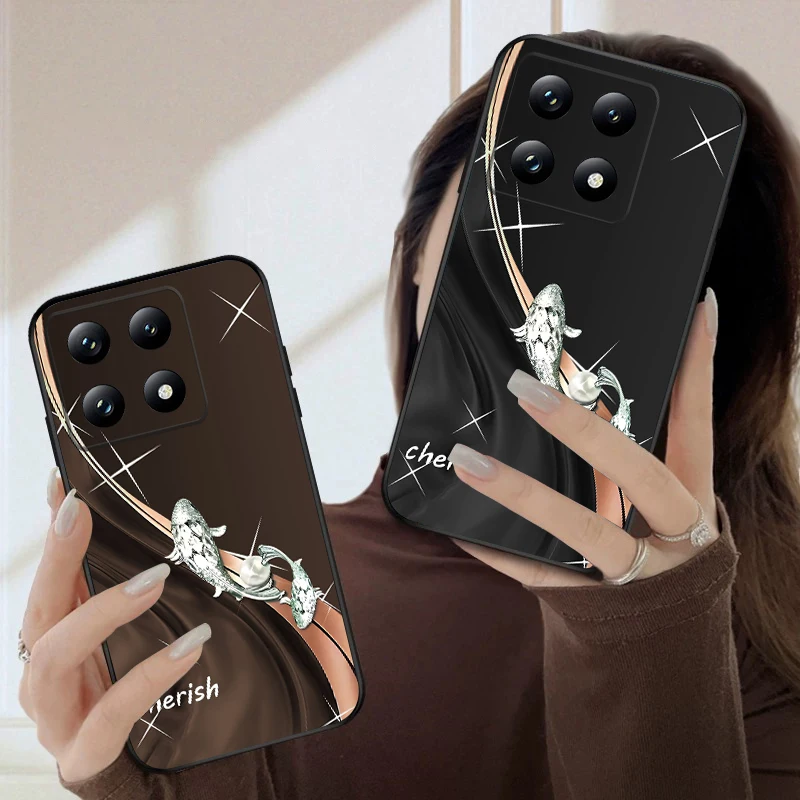 Милые серебряные рыбы для Xiaomi Poco X7 M7 Pro 5G M5 X4Pro M4 M6 4G C65 C75 F6 F5 X6 5 7 X5 F7 Ultra M5S M4Pro 5G мягкий чехол для телефона Чехлы и чехлы для мобильных телефонов