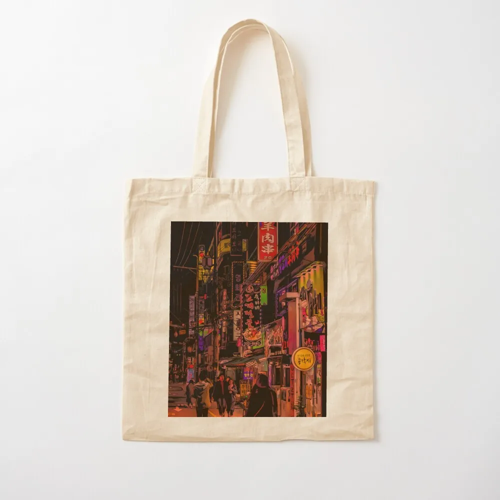 Itaewon - Seoul by Night Tote Bag Большая сумка женская сумка сумки женская сумка для покупок 2025