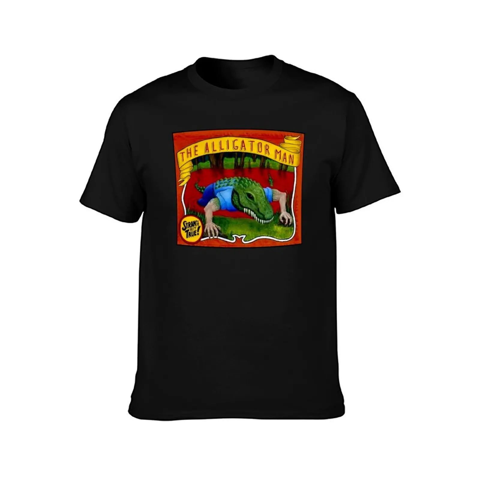 Фото ALLIGATOR MAN: винтажная футболка с рекламным принтом Circus Sideshow, эстетичная одежда, топы больших размеров, футболки для мужчин №2