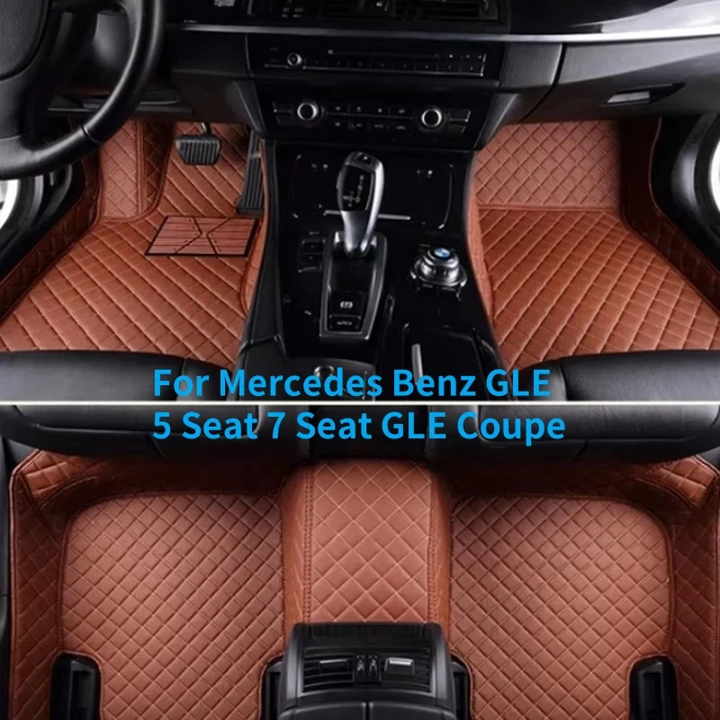 Коврики на заказ для Mercedes Benz GLE 5 Seat 7 Seat GLE Coupe 2020 2021 2022 2023 Коврики с полным покрытием Роскошные напольные вкладыши