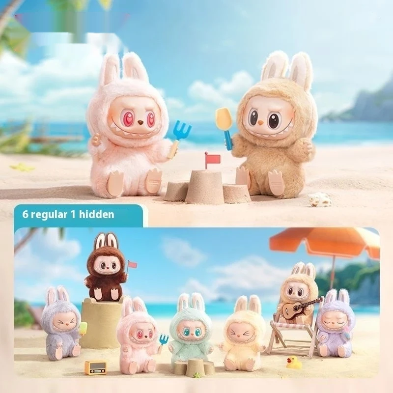 Новая оригинальная виниловая маска Labubu Heartbeat Macaron, серия слепых коробок, игрушки, мультяшная фигурка, коллекционная кукла, подарок для детей