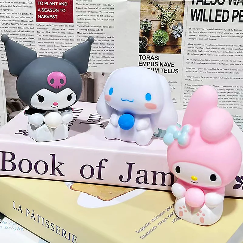 Фото Детская Мягкая кавайная игрушка Kuromi Melody Cinnamoroll мягкая медленно восстанавливающая форму сжимаемая игрушка для взрослых и детей №3