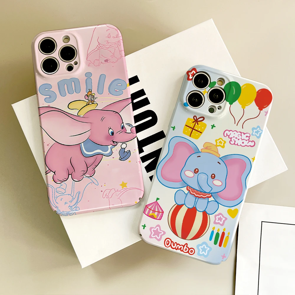 Чехол для телефона MNS D-Dumbo для iPhone 16, 15, 14, 13, 12, 11 Plus Pro Max Mini, глянцевый HD, твердый переплет, пленочный корпус