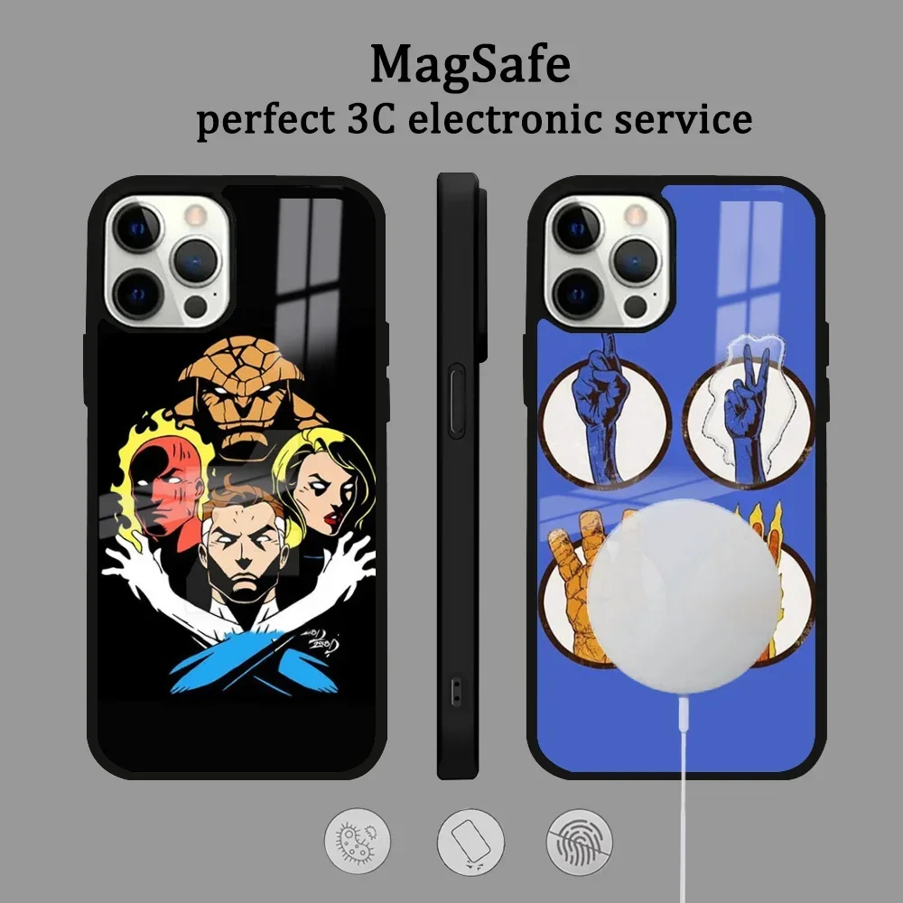 Чехол для телефона F-FantasticS 4 M-Movie-eS для IPhone 16, 15, 14, 13, 12, 11 Pro Max Plus Mini Magsafe Mirror, беспроводной магнитный чехол