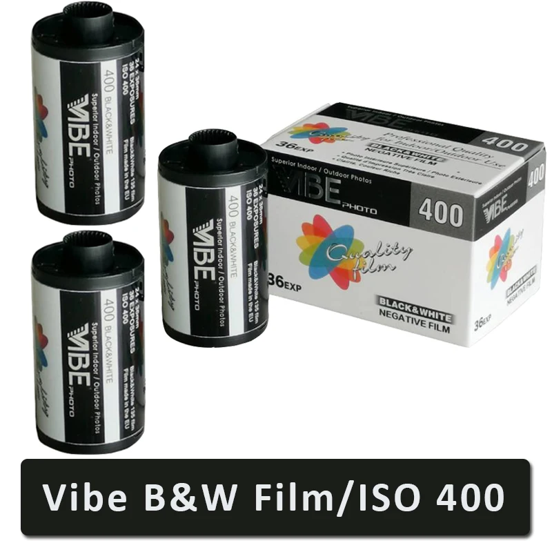 1-5 рулонов черно-белой пленки VIBE 400 ISO 400 135, отрицательная пленка 36EXP/рулон для пленочной камеры Kodak (можно дать 3,2026)
