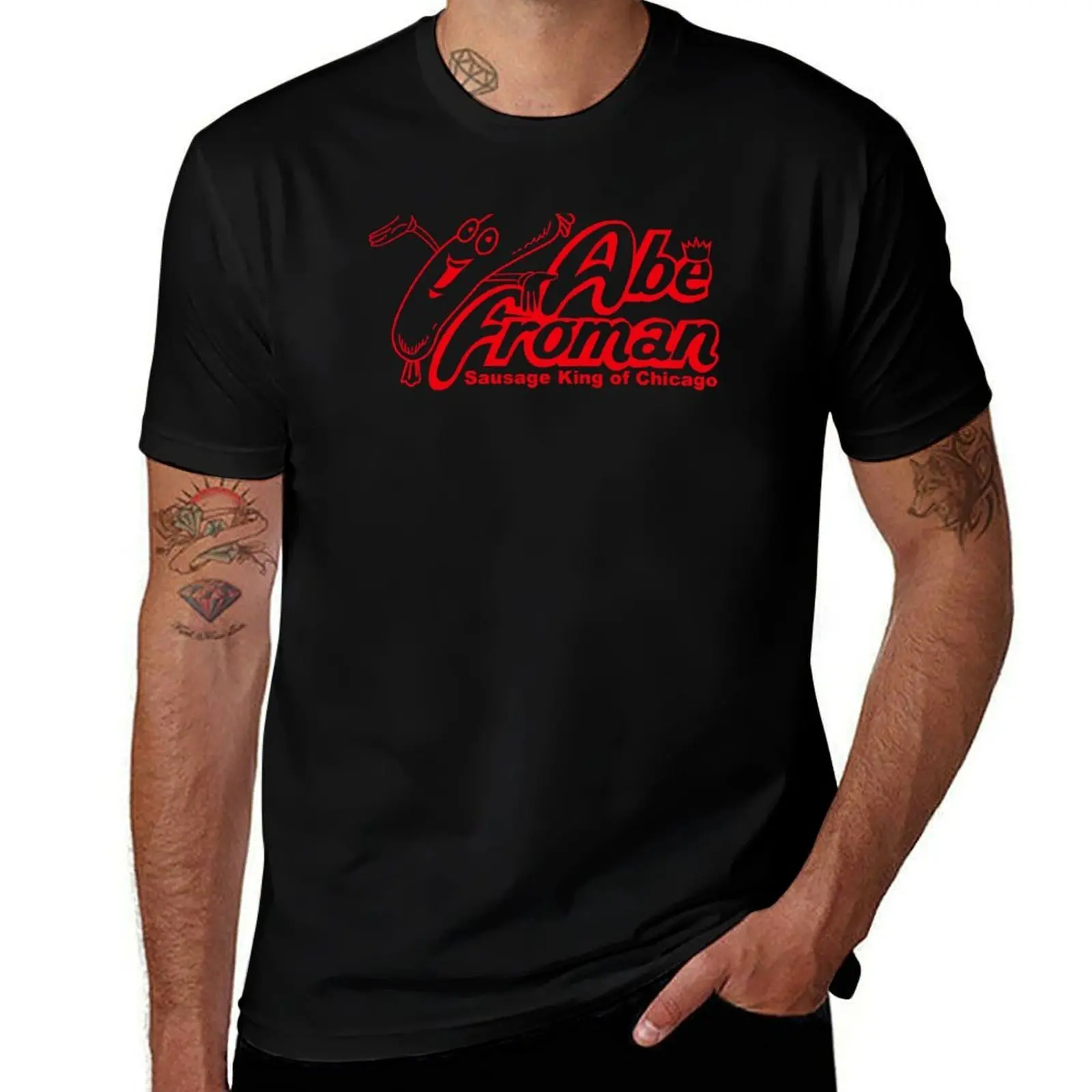 Футболка Abe Froman Sausage King Of Chicago, футболки с аниме для мужчин, мужская футболка