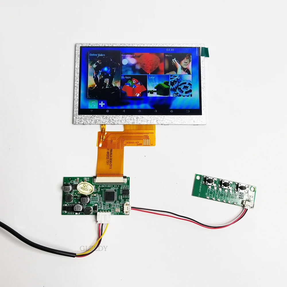 4,3-дюймовый TFT ЖК-дисплей RGB 480x272 16:9 NTSC/PAL AV-драйвер, комплект модулей, монитор для автомобиля, AV, цифровая фотография, яркость, контра
