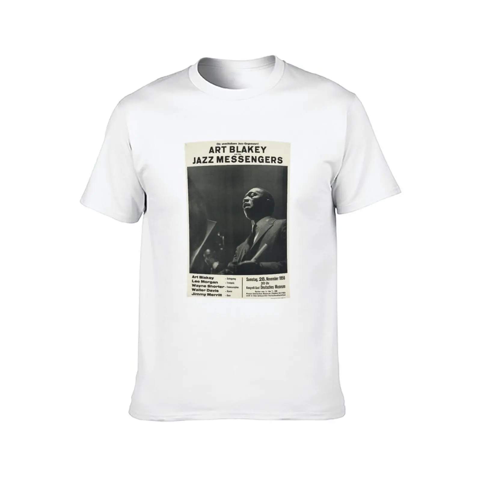 Фото Футболка Art Blakey and the Jazz Messengers, футболки для мужчин, забавная футболка с рисунком, мужская простая футболка №2