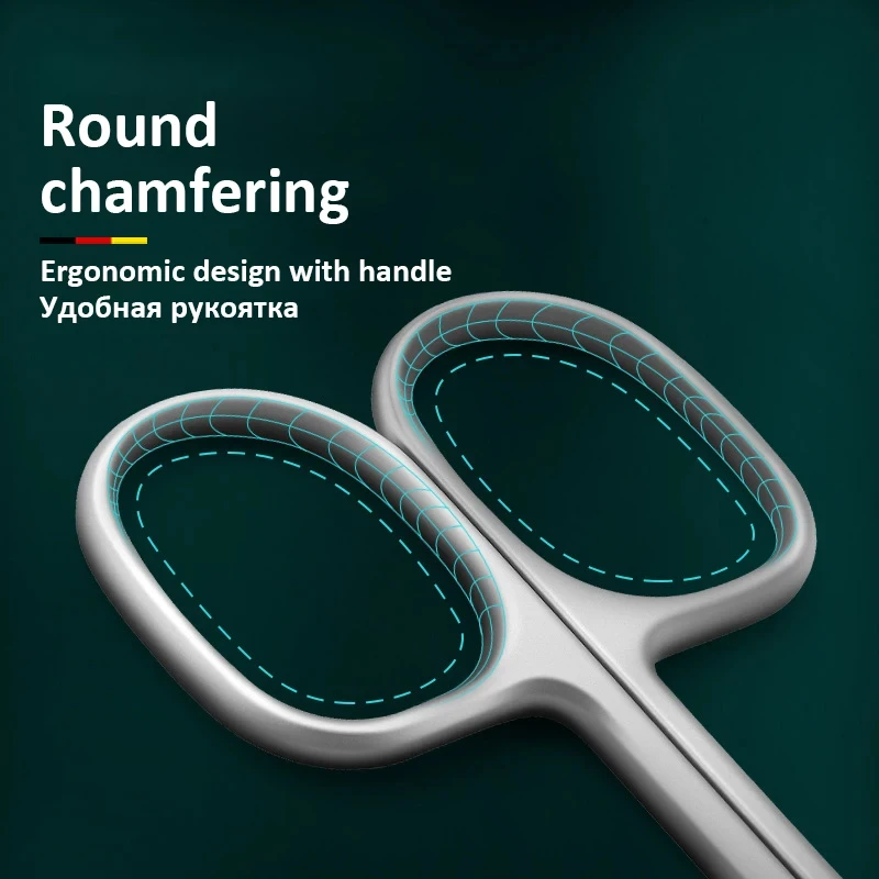 Фото Тонкие ножницы для кутикулы с изогнутым кончиком из нержавеющей стали, кусачки для ногтей, триммер, инструменты для маникюра, средство для удаления омертвевшей кожи бровей №4