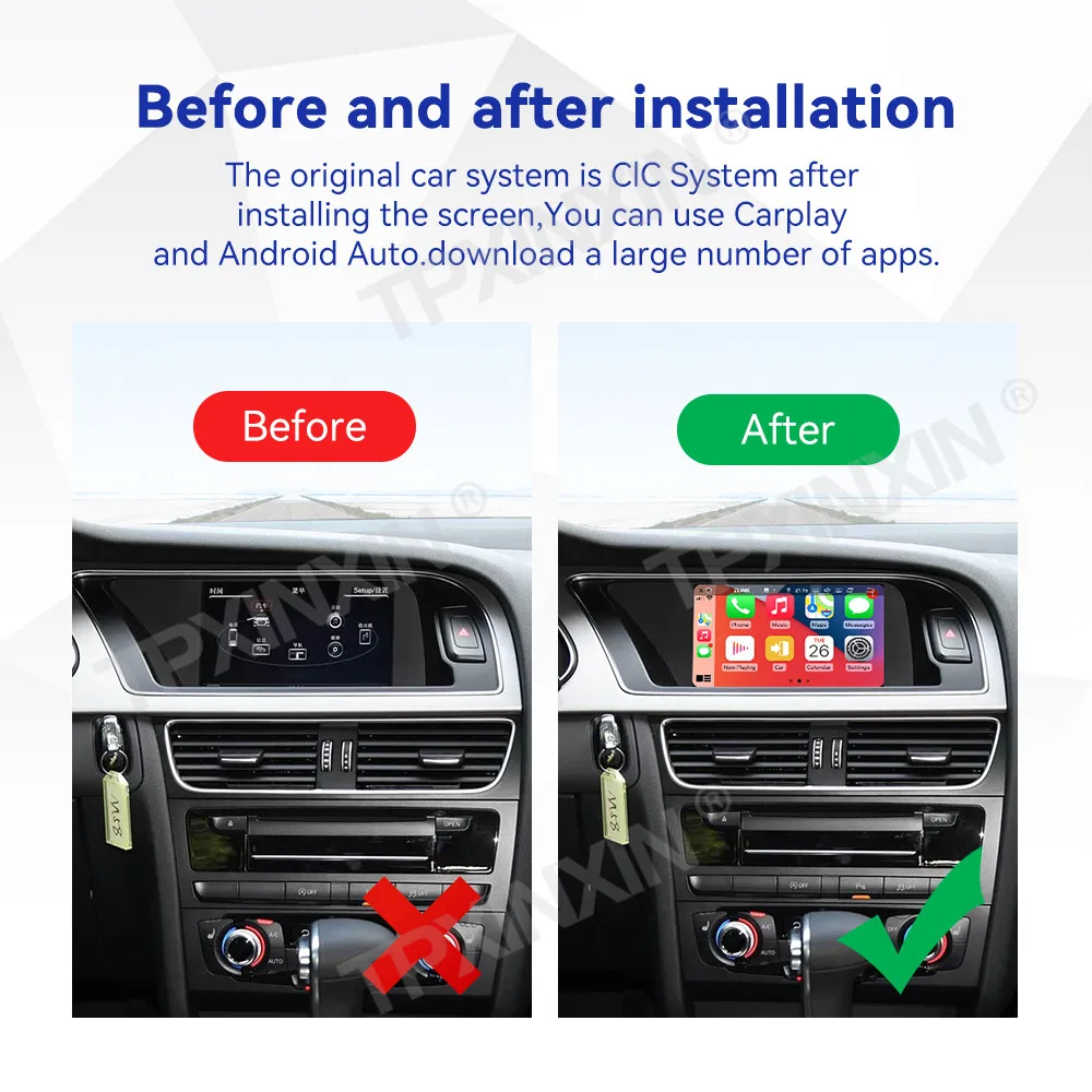 Фото Беспроводной декодер Carplay для Audi серии 3GMMI, тепловой блок, новое обновление, Mirror Link, интеллектуальное Android, автоматическое воспроизведение воздуха №2
