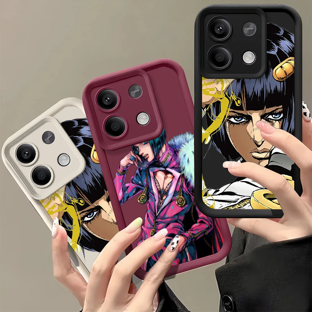 Чехол для телефона JoJo Adventure Bruno Buccellati для Xiaomi Redmi Note 14 13 12 Pro Plus 12S 11S 11 11T 10 10S 9 9S 5G Bumper Cover Fu