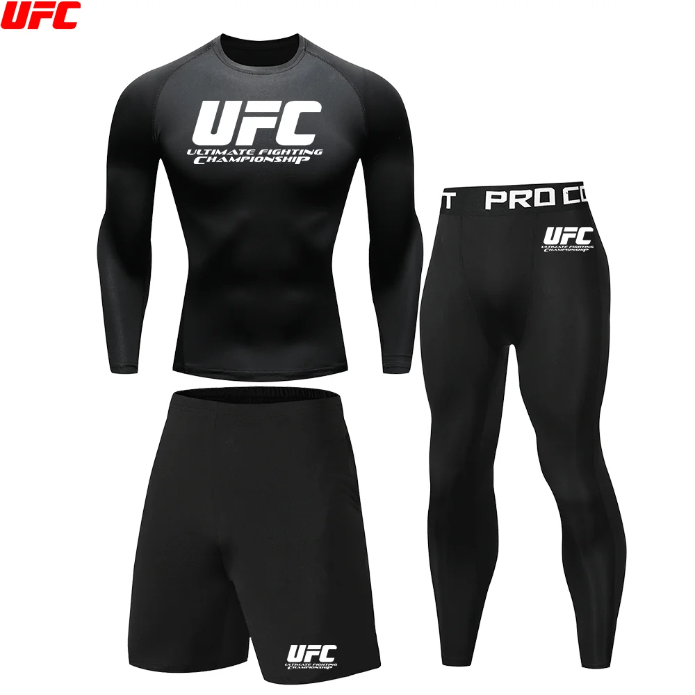 Фото UFC Тренажерный зал Муай Тай Боевая одежда Спортивные трикотажные изделия Леггинсы для бега для мальчиков Футболка Шорты Комплект Детский Bjj Бокс ММА Рашгард Джиу-джитсу №4