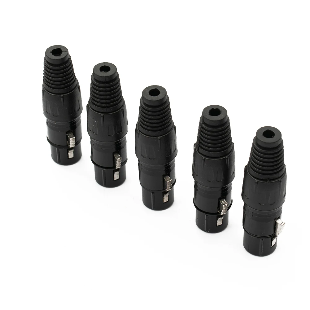 10 шт. XLR DMX 3-контактный разъем мама, микрофон змеевидная вилка аудио микрофонный кабель соединитель провода соединитель солнечной панели ...